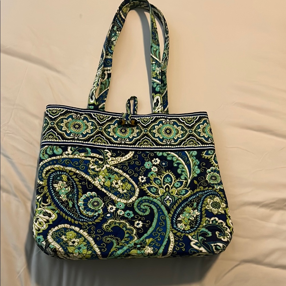 Vera Bradley Blue and Green Tote Bag